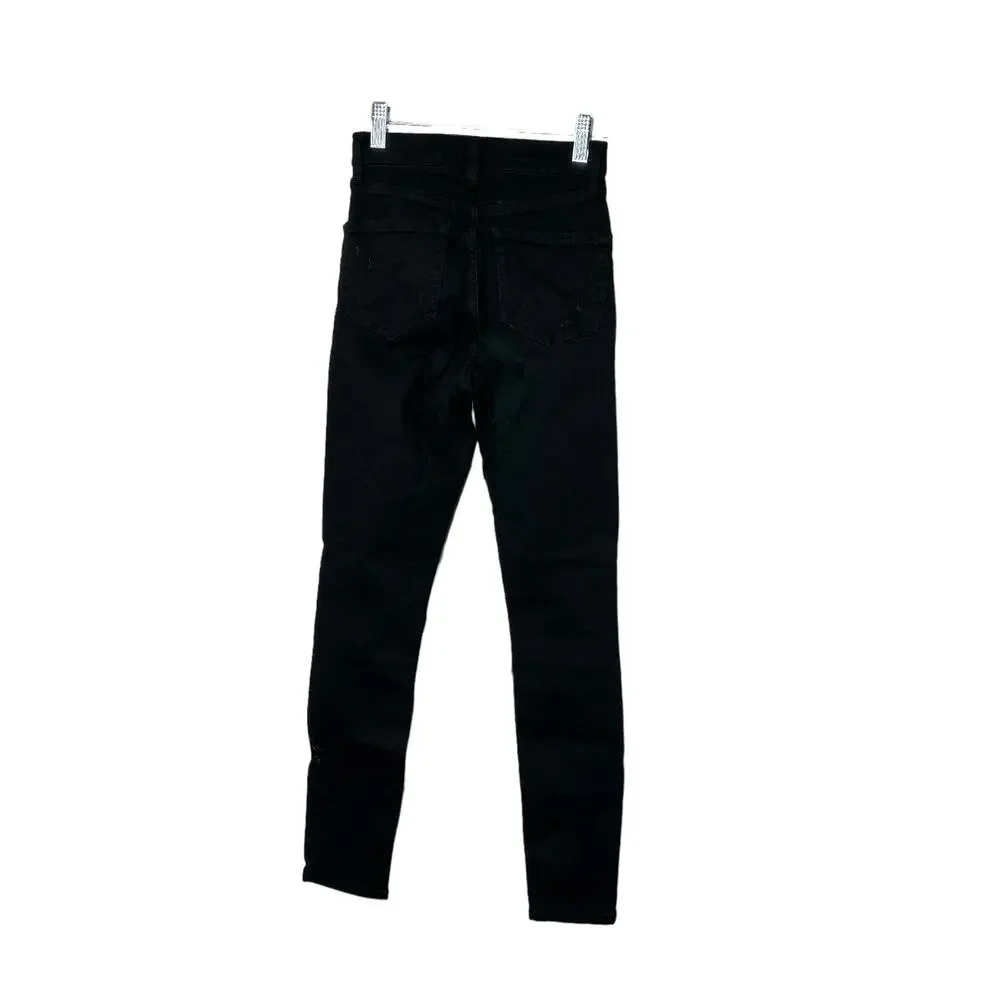 Topshop Moto JAMIE Black Moto Distressed Skinny Jeans Women's 24 - Picture 5 of 5